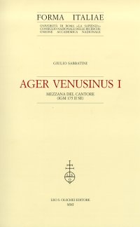 Ager Venusinus. I. Mezzana del Cantore (IGM 175 II SE)
