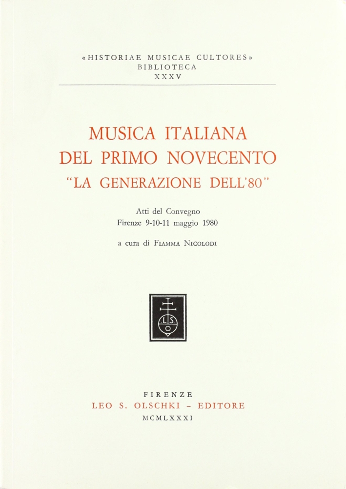 Musica italiana del primo Novecento. 