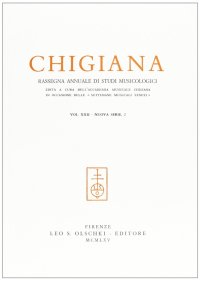 Chigiana. Rassegna annuale di studi musicologici. Vol. XXII