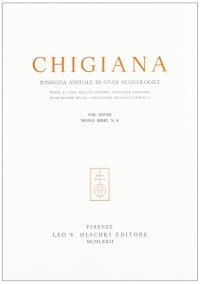 Chigiana. Rassegna annuale di studi musicologici. Vol. XXVIII