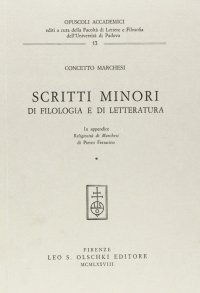 Scritti minori di filologia e letteratura-Religiosità di Marchesi