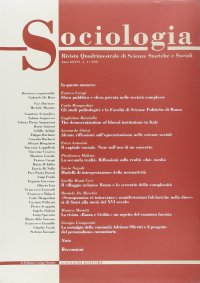 Sociologia. Rivista quadrimestrale di scienze storiche e sociali (2002). Vol. 1