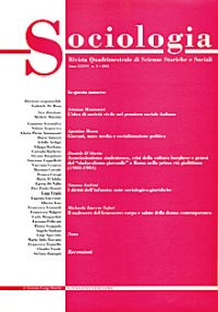 Sociologia. Rivista quadrimestrale di scienze storiche e sociali (2002). Vol. 3
