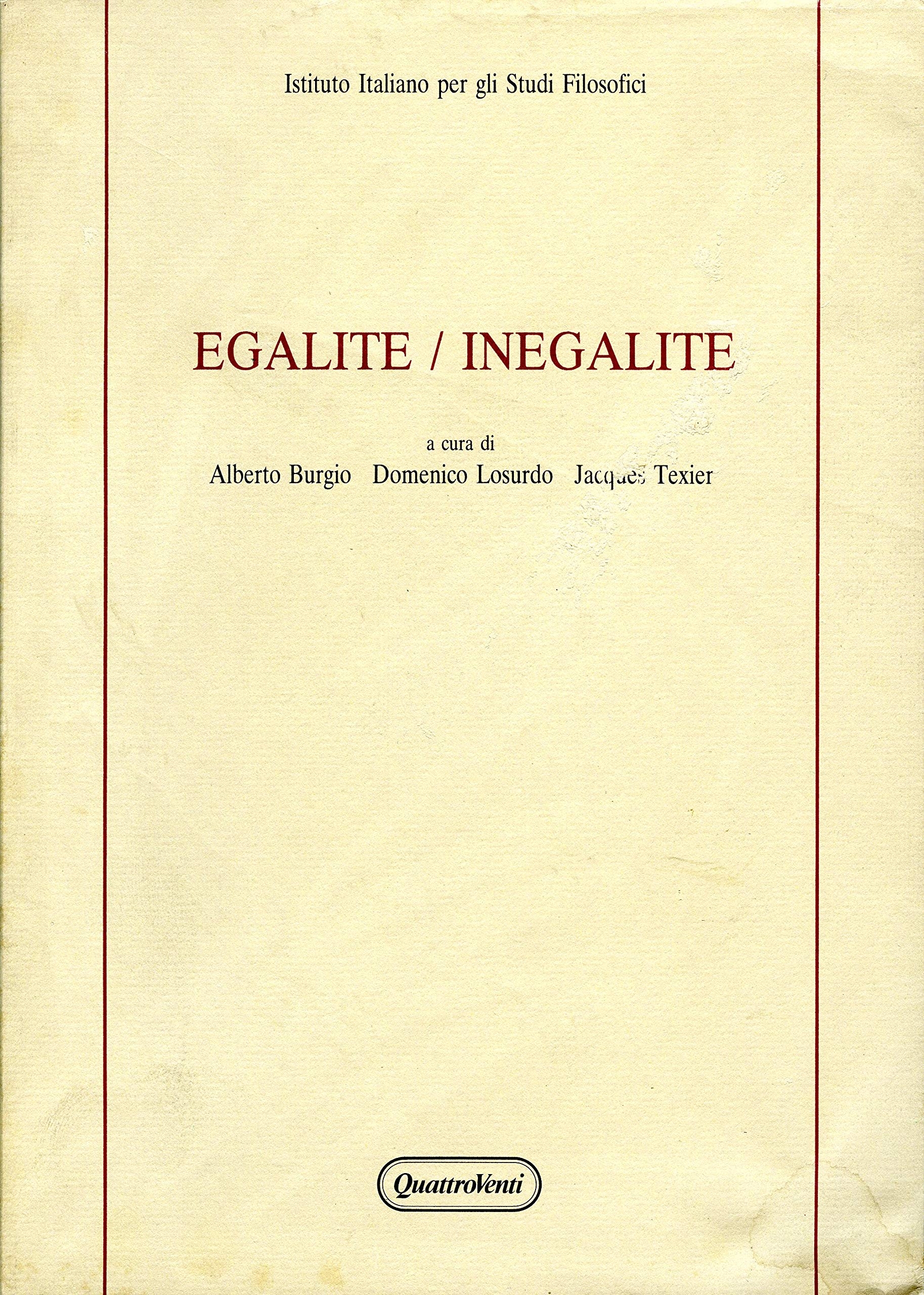 Égalité/inégalité