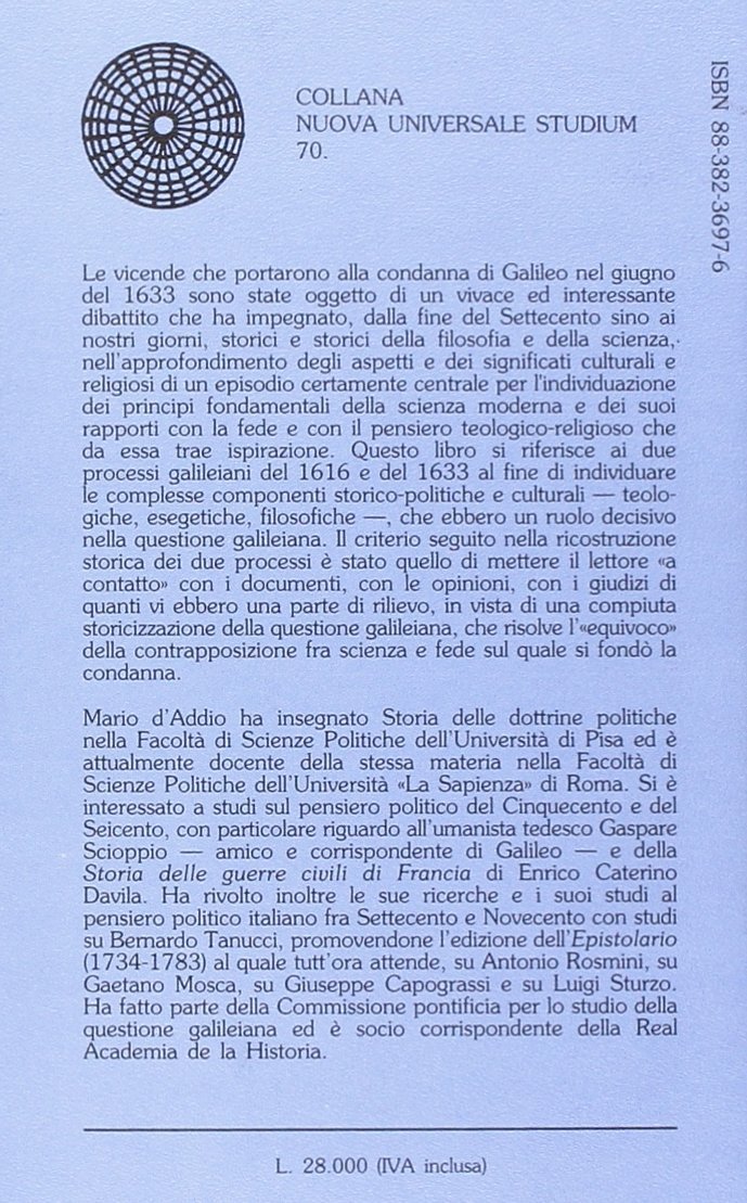 Il caso Galilei. Processo, scienza, verità