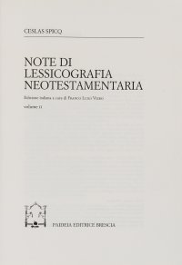 Note di lessicografia neotestamentaria. Vol. 2