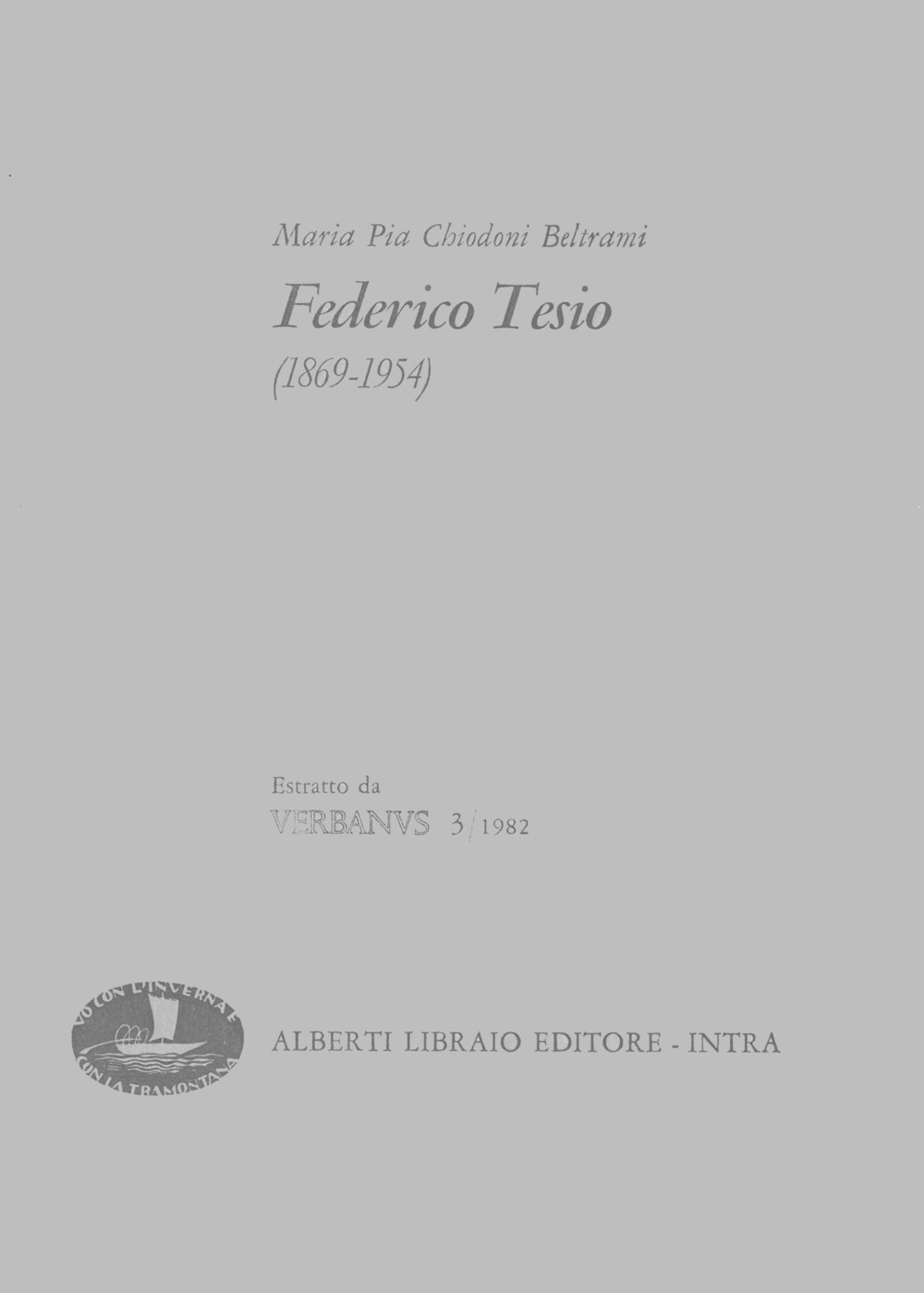 Federico Tesio (1869-1954) Federico Tesio (1869-1954)