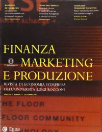 Finanza marketing e produzione (2001). Vol. 3