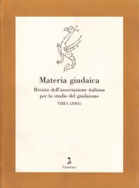 Materia giudaica. Rivista dell'Associazione italiana per lo studio del giudaismo. . Vol. 1