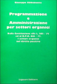 Programmazione e amministrazione per settori organici