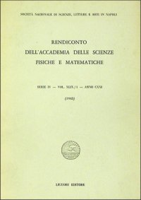 Rendiconto dell'Accademia delle scienze fisiche e matematiche. Serie IV. Vol. 49: Anno 1982