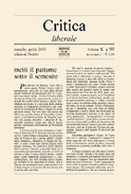 Critica liberale. Vol. 90 Critica liberale. Vol. 90