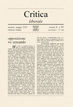 Critica liberale. Vol. 91 Critica liberale. Vol. 91