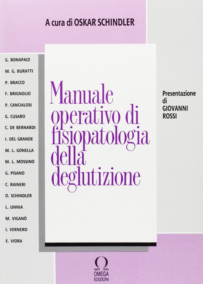 Manuale operativo di fisiopatologia della deglutizione Manuale operativo di fisiopatologia della deglutizione