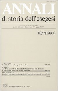 Annali di Storia dell'Esegesi. Vol. 10/2: 1993... Annali di Storia dell'Esegesi. Vol. 10/2: 1993...