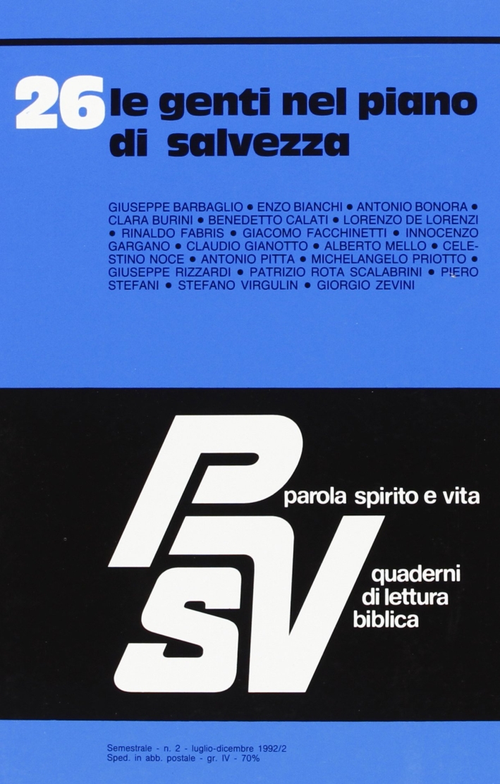Le genti nel piano di salvezza. Le genti nel piano di salvezza.
