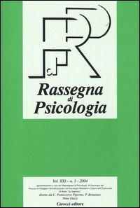 Rassegna di psicologia (2004). Vol. 3 Rassegna di psicologia (2004). Vol. 3