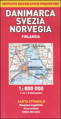 Danimarca, Svezia, Norvegia, Finlandia 1:800.000 Danimarca, Svezia, Norvegia, Finlandia 1:800.000