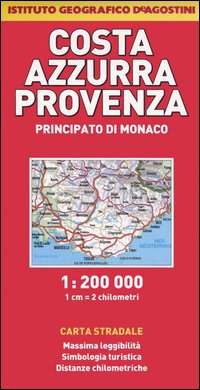 Costa Azzurra, Provenza, Principato di Monaco 1:200.000 Costa Azzurra, Provenza, Principato di Monaco 1:200.000