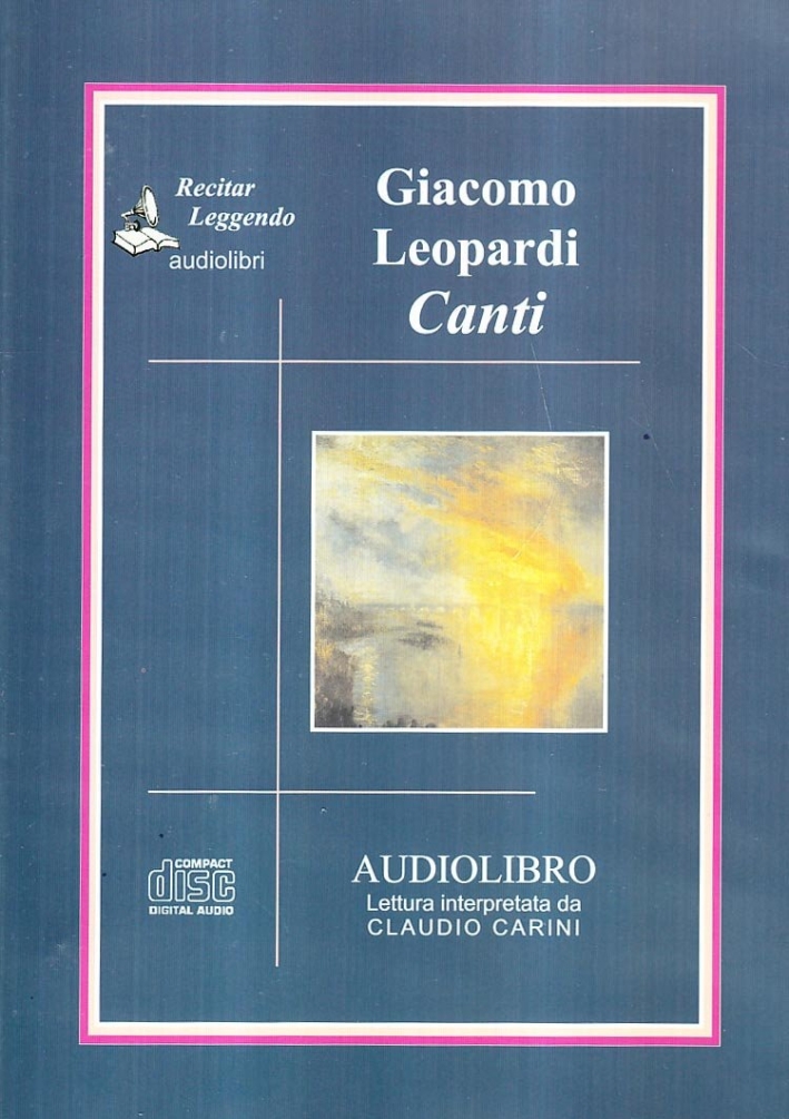 Canti. Audiolibro. CD Audio Canti. Audiolibro. CD Audio