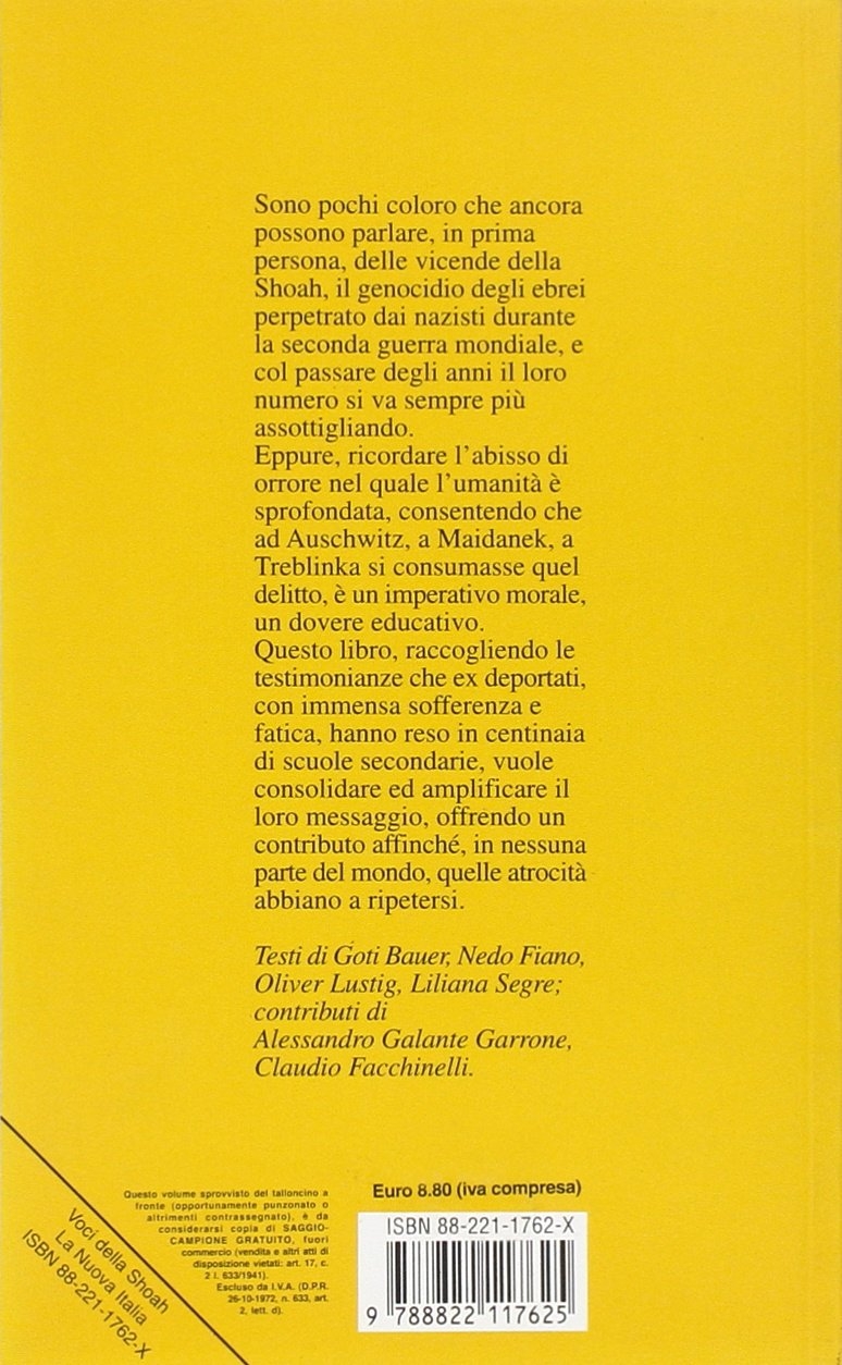 Voci dalla Shoah. Testimonianze per non dimenticare
