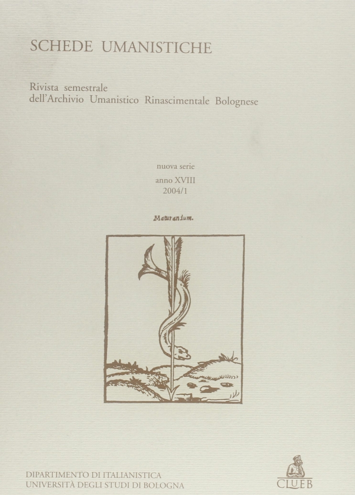 Schede umanistiche (2004). Vol. 1 Schede umanistiche (2004). Vol. 1