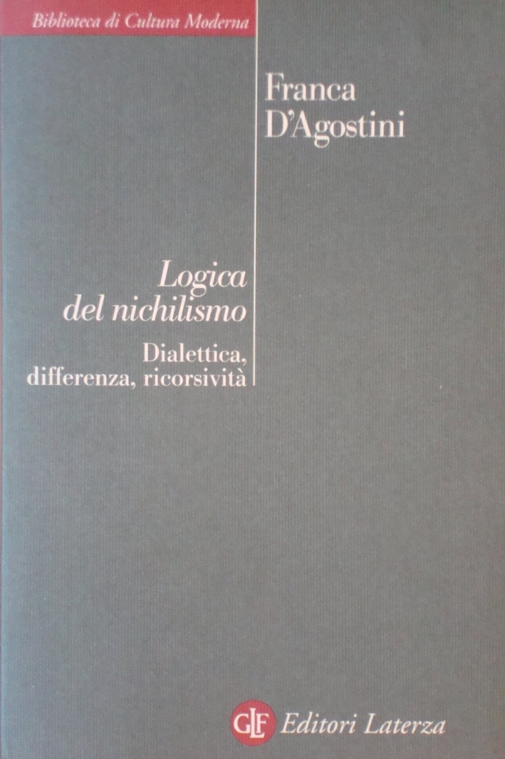 Logica del nichilismo. Dialettica, differenza, ricorsività Logica del nichilismo. Dialettica, differenza, ricorsività