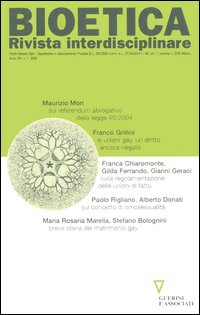 Bioetica. Rivista Interdisciplinare (2005). Vol. 1 Bioetica. Rivista Interdisciplinare (2005). Vol. 1