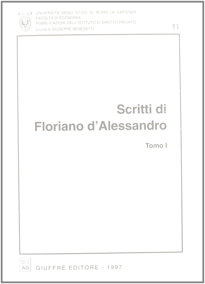 Scritti di Floriano D'Alessandro Scritti di Floriano D'Alessandro