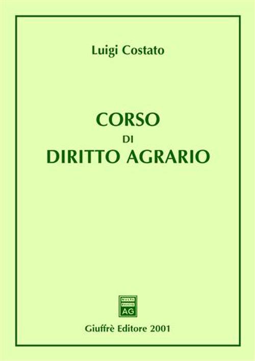 Corso di diritto agrario Corso di diritto agrario