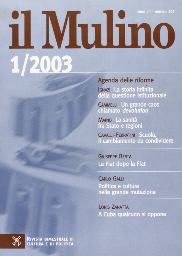 Il Mulino. Vol. 405 Il Mulino. Vol. 405