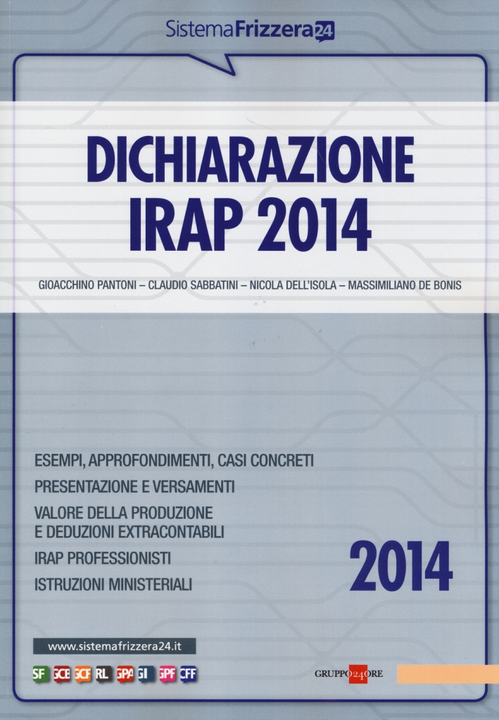Dichiarazione Irap 2014 Dichiarazione Irap 2014