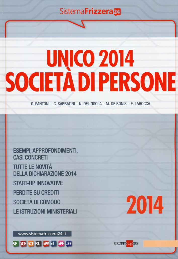 Unico 2014. Società di persone Unico 2014. Società di persone