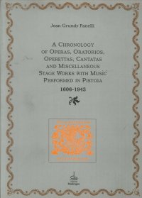 Chronology of operas, oratorios, operettas, cantatas and miscellaneous stage works with music performed in Pistoia (1606-1943) (A)