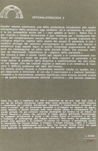 La parentela e il matrimonio. Sistemi di consanguineità e di affinità nelle società tribali