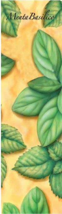 Menta e basilico. Segnalibro profumato