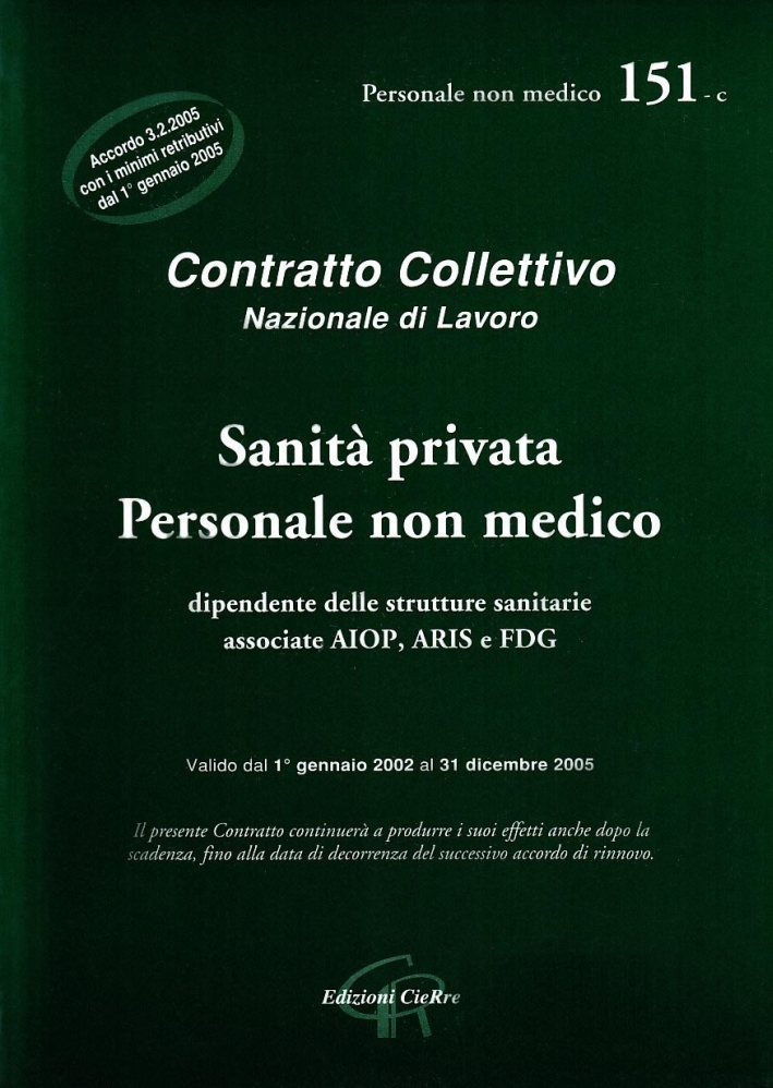 CCNL sanità privata personale non medico CCNL sanità privata personale non medico