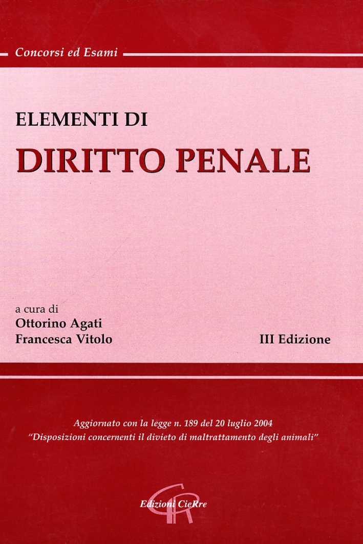 Elementi di diritto penale Elementi di diritto penale
