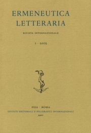 Ermeneutica letteraria. Rivista internazionale. 1. 2005 Ermeneutica letteraria. Rivista internazionale. 1. 2005