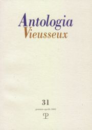Antologia Vieusseux. 31. (gennaio-aprile 2005) Antologia Vieusseux. 31. (gennaio-aprile 2005)