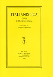 Italianistica. Rivista di Letteratura Italiana. 34/1. 2005 Italianistica. Rivista di Letteratura Italiana. 34/1. 2005