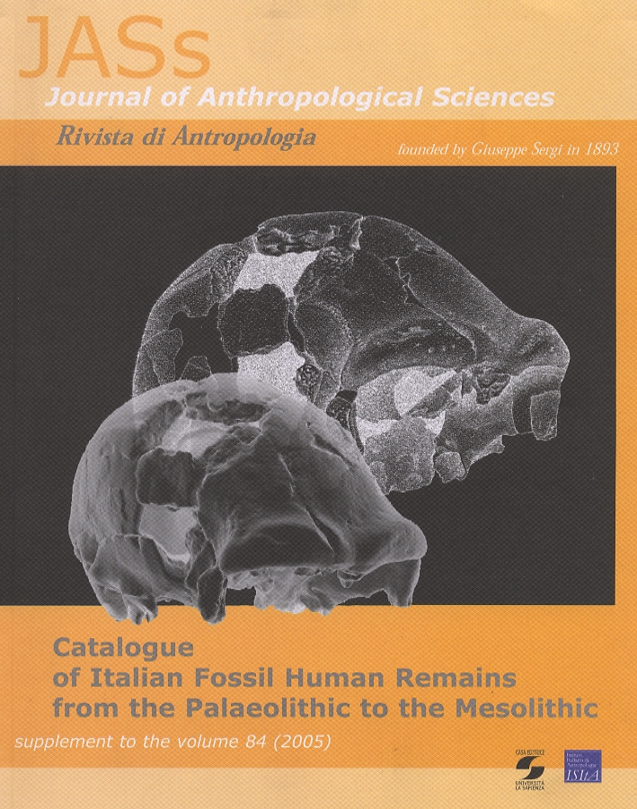 Catalogue of italian fossil human remains from the palaeolithic to the mesolithic Catalogue of italian fossil human remains from the palaeolithic to the mesolithic