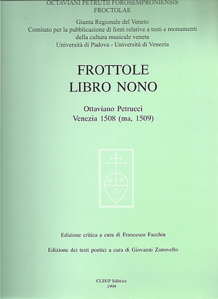 Frottole. Libro nono Frottole. Libro nono