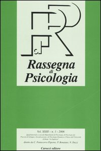 Rassegna di Psicologia (2006). Vol. 1 Rassegna di Psicologia (2006). Vol. 1
