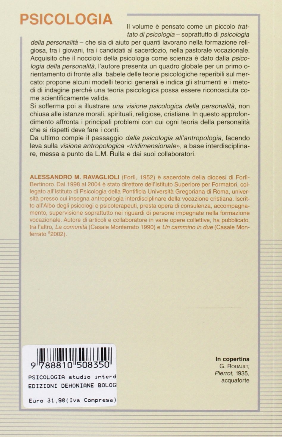 Psicologia. Studio interdisciplinare della personalità Psicologia. Studio interdisciplinare della personalità