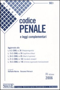 Codice penale e leggi complementari Codice penale e leggi complementari