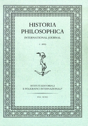 Historia Philosophica. An International Journal. 3. 2005