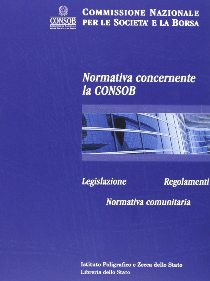 Normativa concernente la Consob. CD-ROM Normativa concernente la Consob. CD-ROM
