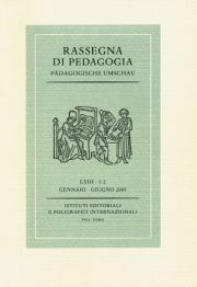 Rassegna di pedagogia. Pädagogische Umschau. Anno LXIII. 3-4. 2005 Rassegna di pedagogia. Pädagogische Umschau. Anno LXIII. 3-4. 2005