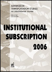 Advances in transportation studies. An international journal. Institutional subscription (2006) Advances in transportation studies. An international journal. Institutional subscription (2006)